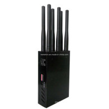 6 Antennas High-Power Portable GSM 3G/4G (LTE+WIMAX) Jammer